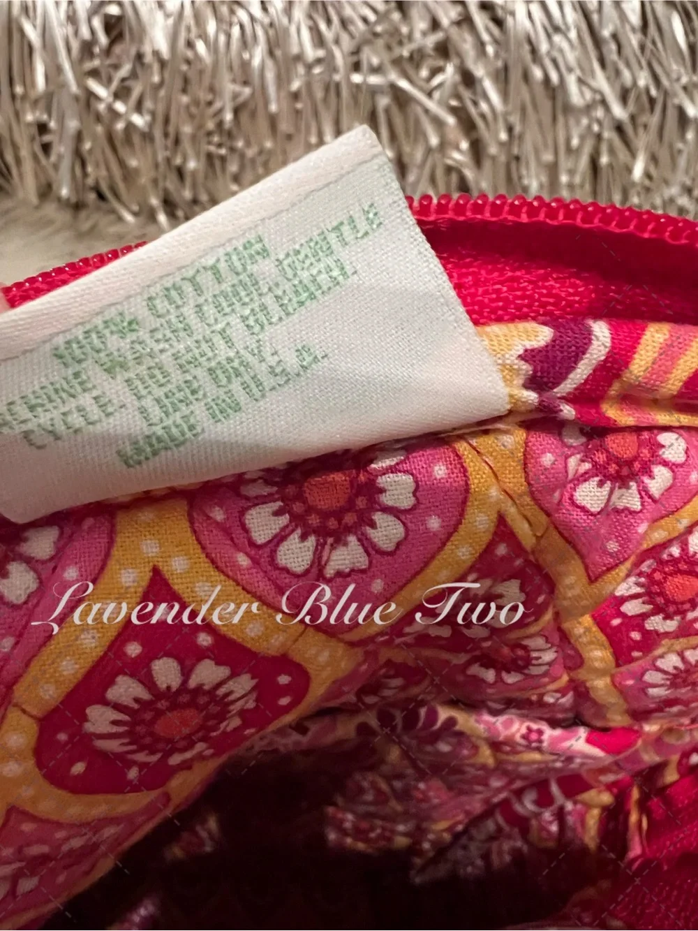 VERA BRADLEY Raspberry Fizz 2008 Zip Front Mini Backpack USA Zip Close Red Pink